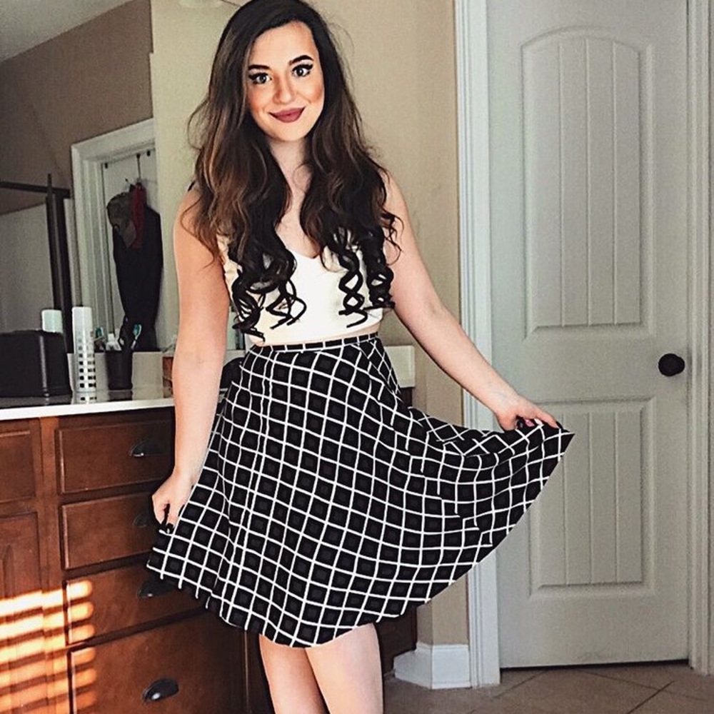 Midi printed skirt